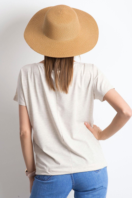 Béžové melanžové tričko Curiosity