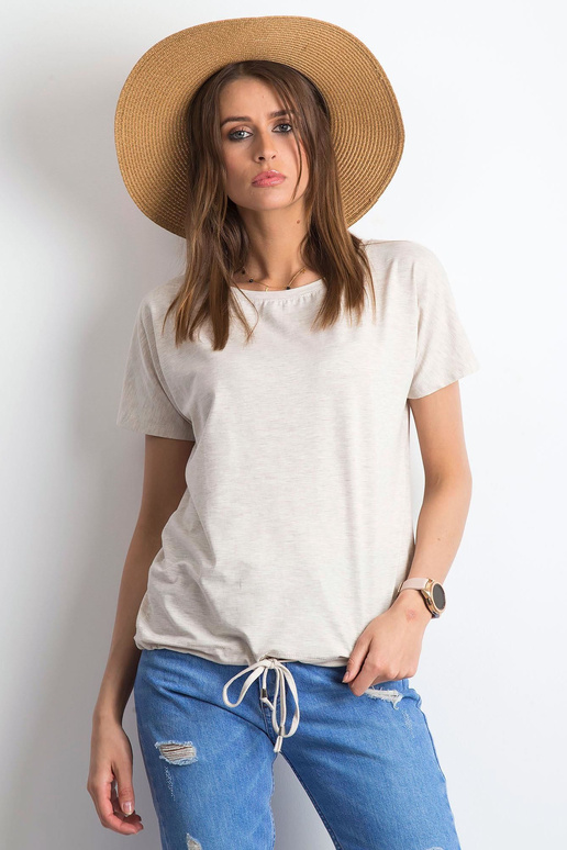 Béžové melanžové tričko Curiosity