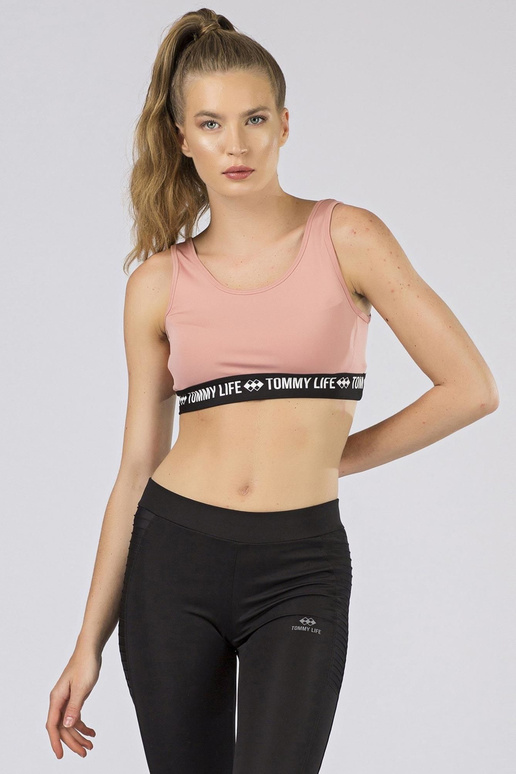 TOMMY LIFE Špinavě růžový sportovní top TOMMY LIFE Špinavě růžový sportovní top