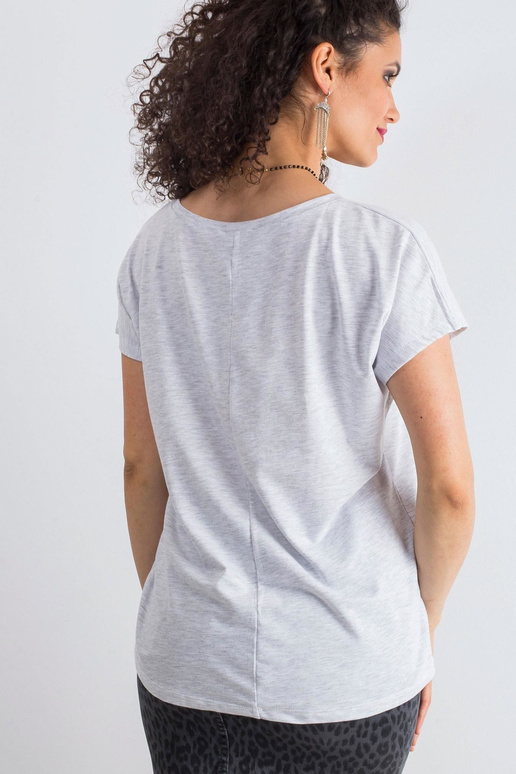 Světle šedé melanžové tričko Emory