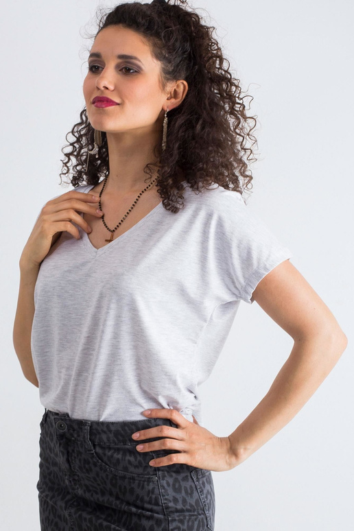 Světle šedé melanžové tričko Emory