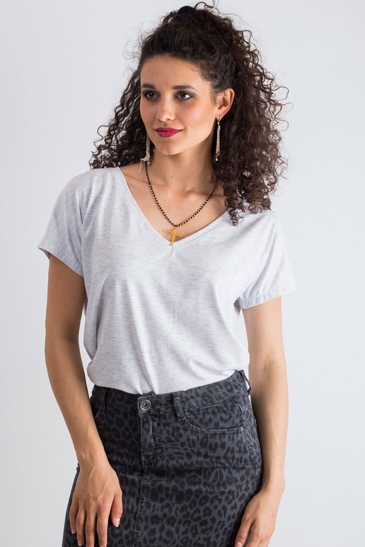 Světle šedé melanžové tričko Emory