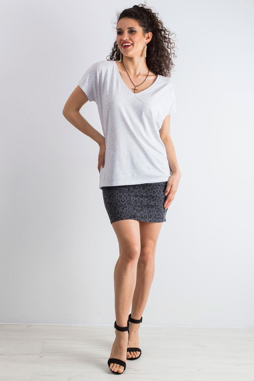 Světle šedé melanžové tričko Emory