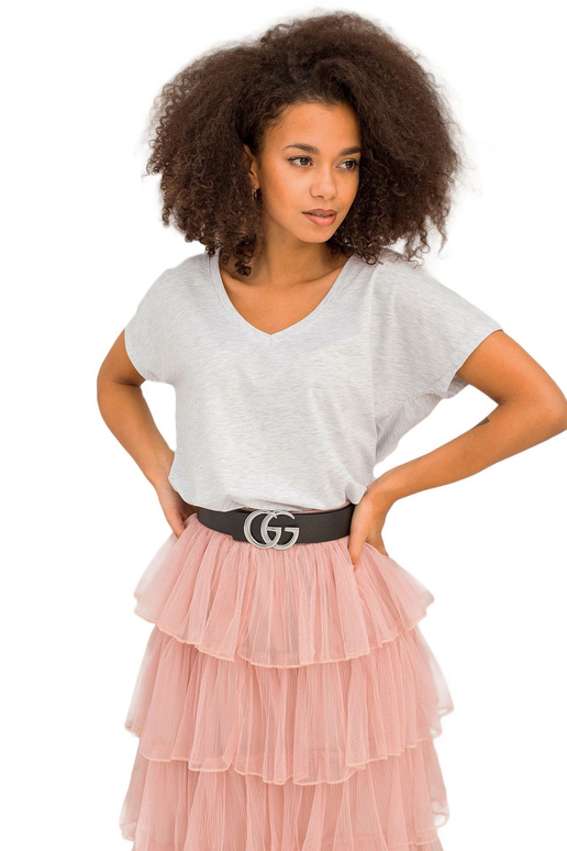 Světle šedé melanžové tričko Emory