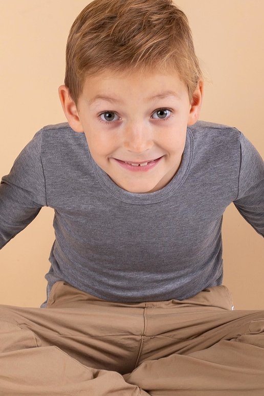 Šedá termoaktivní chlapecká halenka