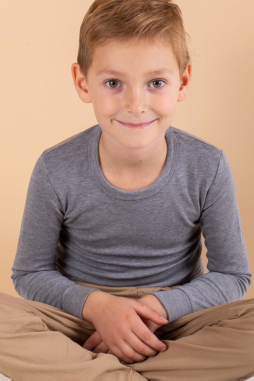 Šedá termoaktivní chlapecká halenka