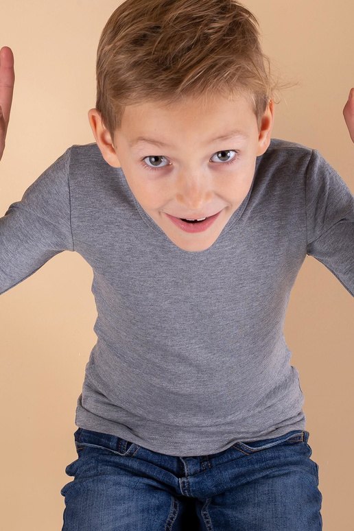 Šedá termoaktivní chlapecká halenka