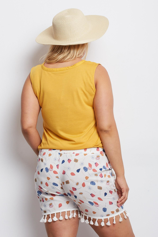 Bílé šortky Plus Size Vlastnictví