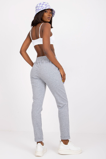 Šedé melanžové kalhoty...