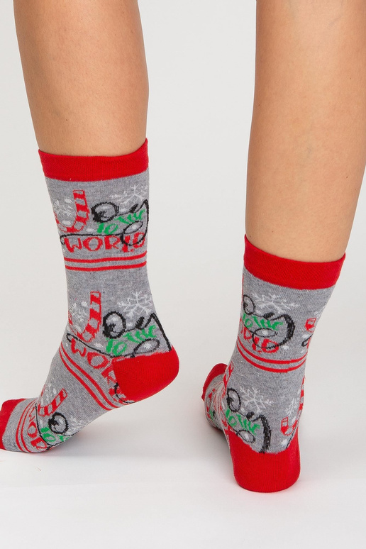 Ponožky s vánočním potiskem 3 páry