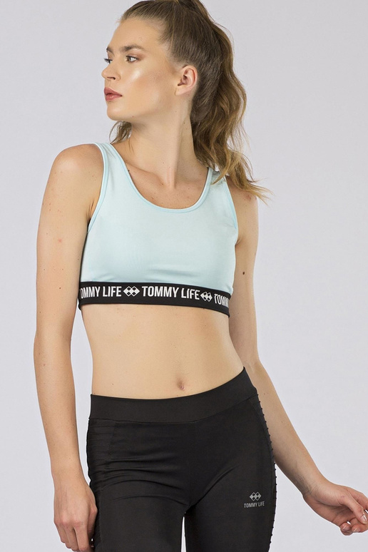 TOMMY LIFE Světle modrý sportovní top TOMMY LIFE Světle modrý sportovní top