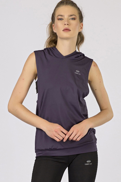 Fialová mikina s kapucí TOMMY LIFE