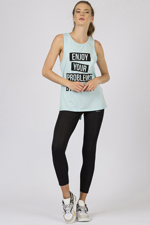 TOMMY LIFE Světle modrý sportovní top TOMMY LIFE Světle modrý sportovní top