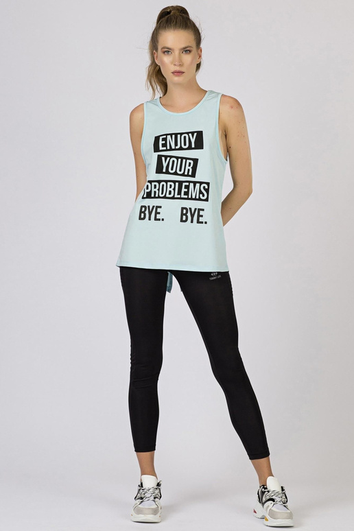 TOMMY LIFE Světle modrý sportovní top TOMMY LIFE Světle modrý sportovní top