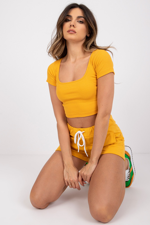 Tmavě žluté prestižní šortky