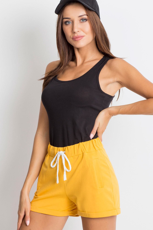 Tmavě žluté prestižní šortky
