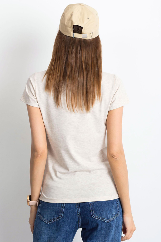 Béžové melanžové tričko Square