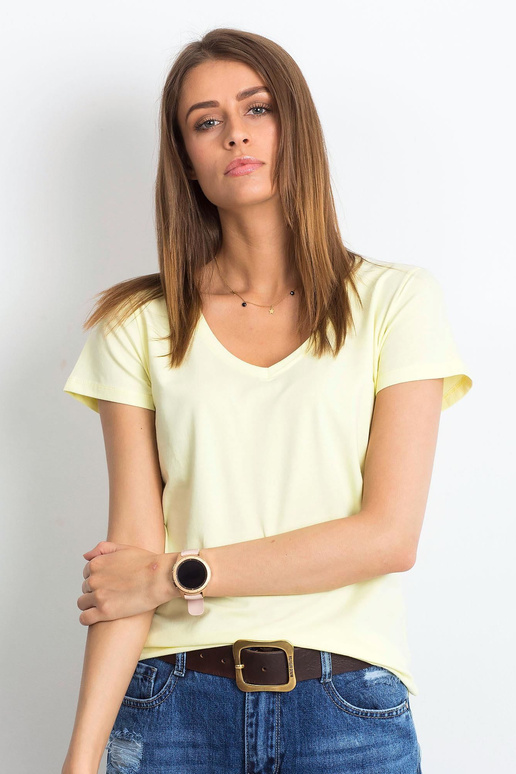 Světle žluté čtvercové tričko Světle žluté čtvercové tričko