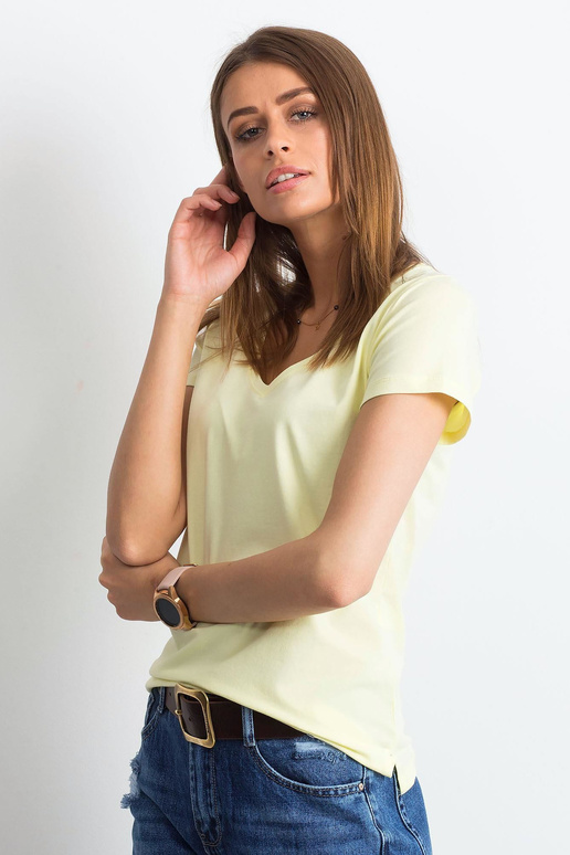 Světle žluté čtvercové tričko Světle žluté čtvercové tričko