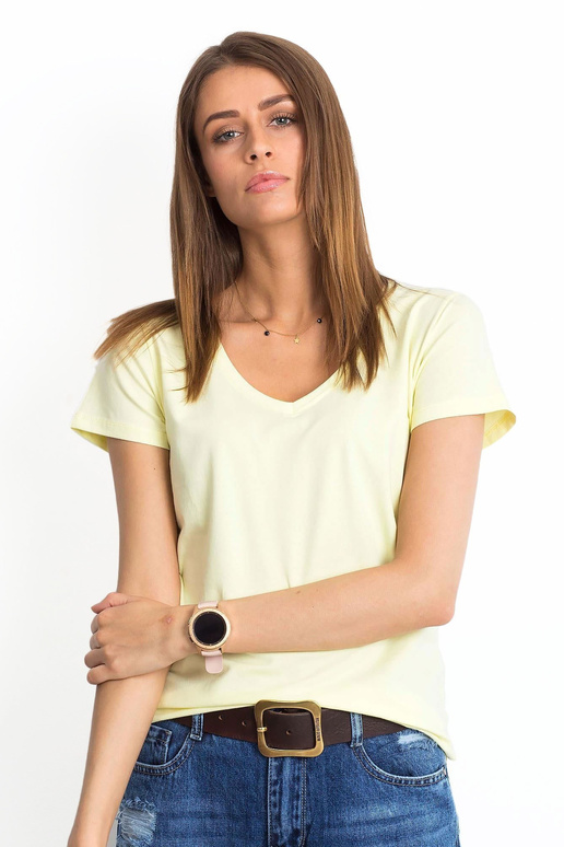 Světle žluté čtvercové tričko Světle žluté čtvercové tričko