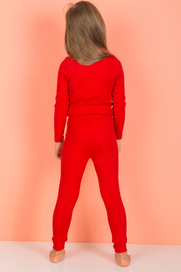 červené hladké legíny pro...