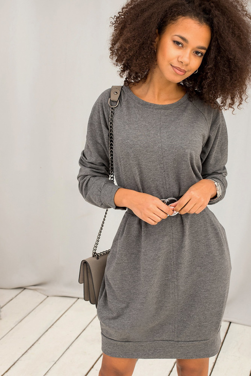 Tmavě šedé šaty Cristine