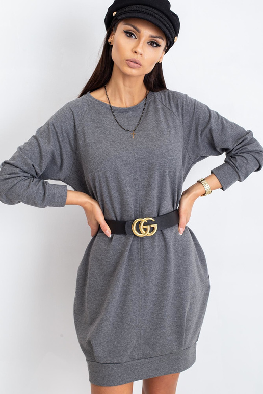 Tmavě šedé šaty Cristine