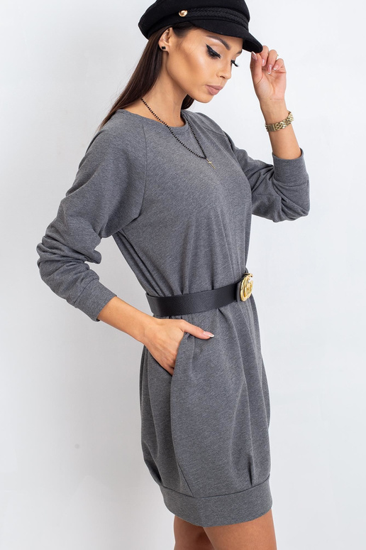 Tmavě šedé šaty Cristine