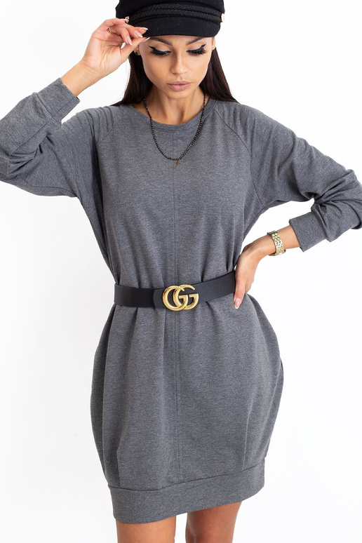 Tmavě šedé šaty Cristine