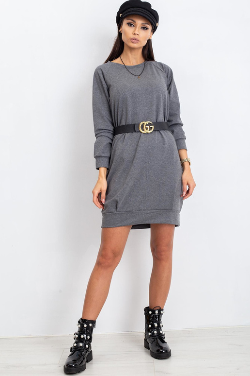 Tmavě šedé šaty Cristine