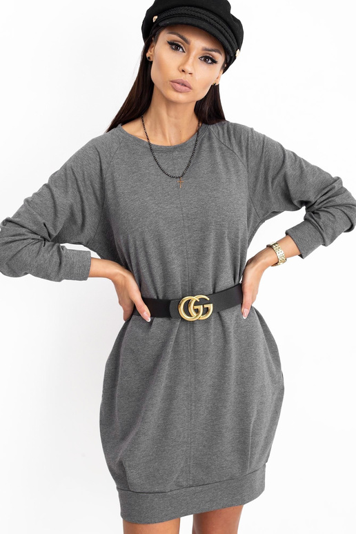 Tmavě šedé šaty Cristine