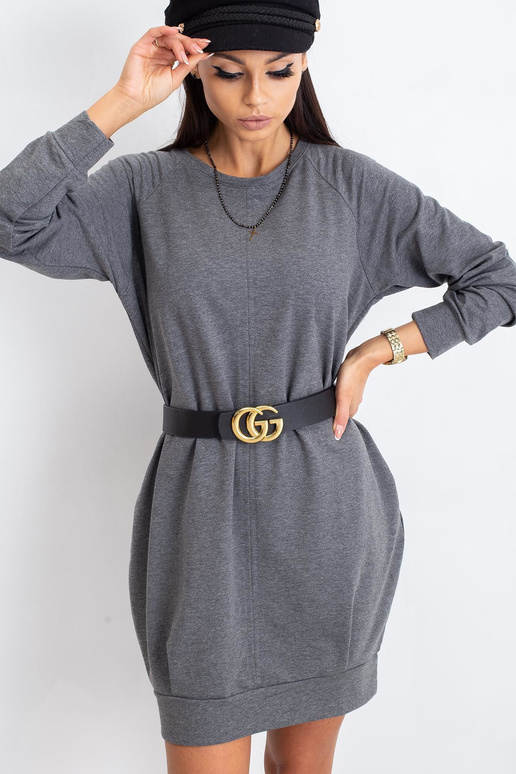 Tmavě šedé šaty Cristine