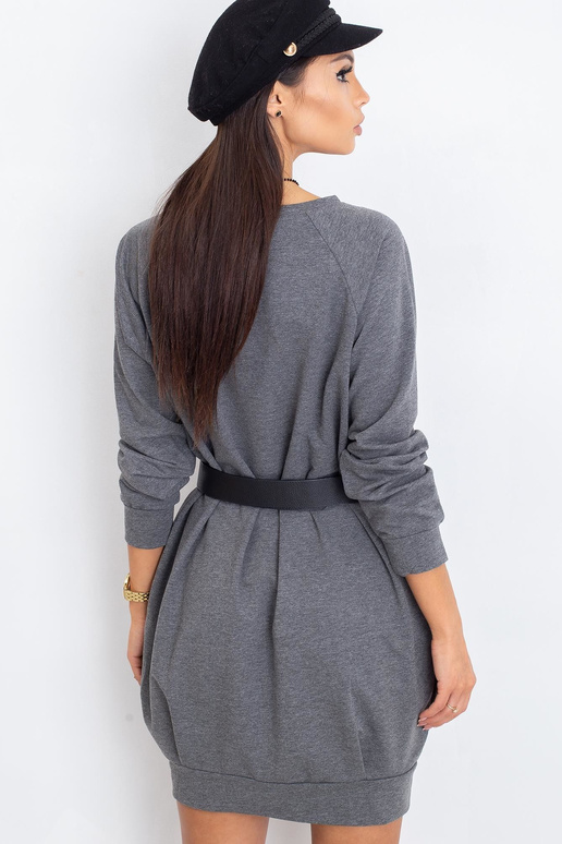 Tmavě šedé šaty Cristine