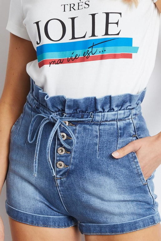 Modré vlastní šortky