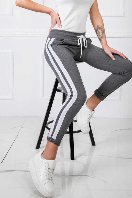 Tmavě šedé kalhoty Laney Tmavě šedé kalhoty Laney