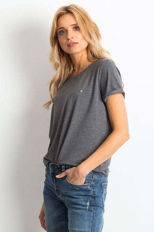 Tmavě šedé melanžové tričko... Tmavě šedé melanžové tričko...