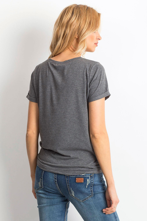 Tmavě šedé melanžové tričko... Tmavě šedé melanžové tričko...