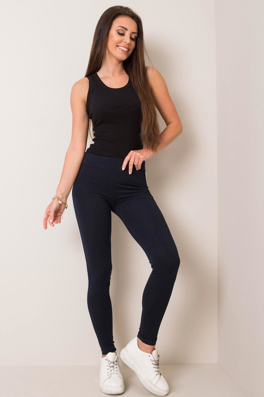 Námořnicky modré a stříbrné legíny...