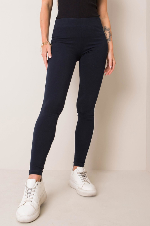 Námořnicky modré a stříbrné legíny...