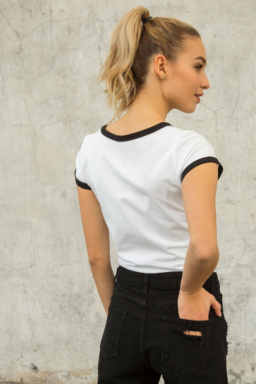 PRO FITNESS Bílo-černé tričko Move PRO FITNESS Bílo-černé tričko Move