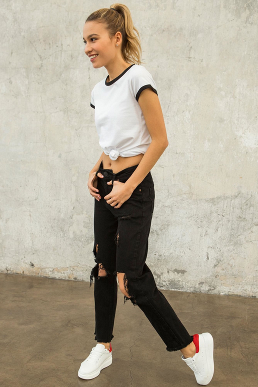 PRO FITNESS Bílo-černé tričko Move PRO FITNESS Bílo-černé tričko Move