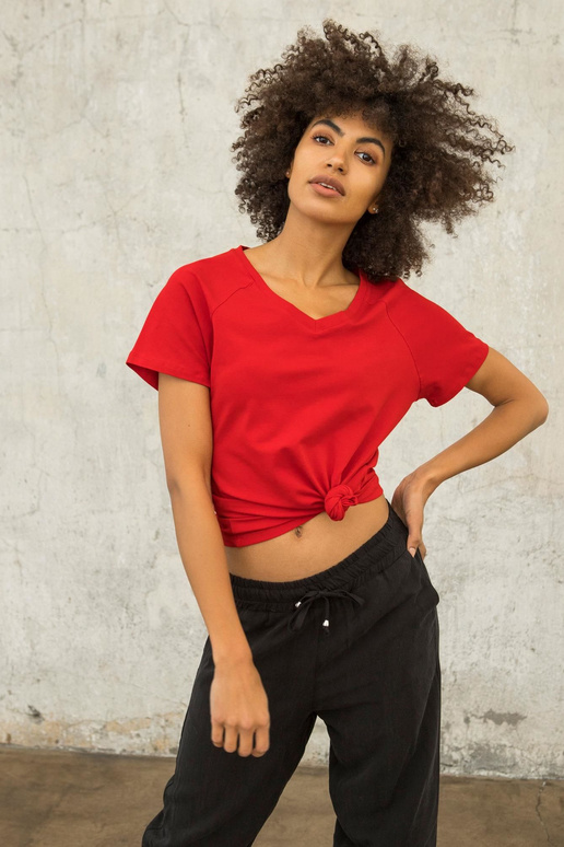 FOR FITNESS Červené tričko Layla FOR FITNESS Červené tričko Layla