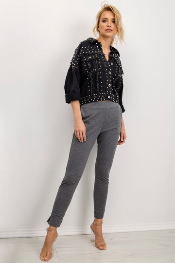 Tmavě šedé kalhoty Nina 2