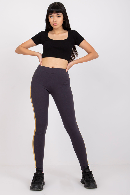 Grafitovo-zlaté legíny Rissa RUE PARIS