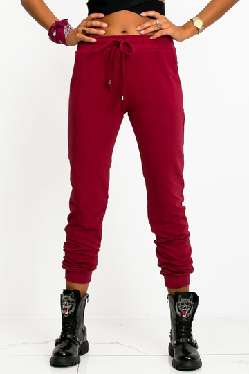 Tmavě červené kalhoty Faster