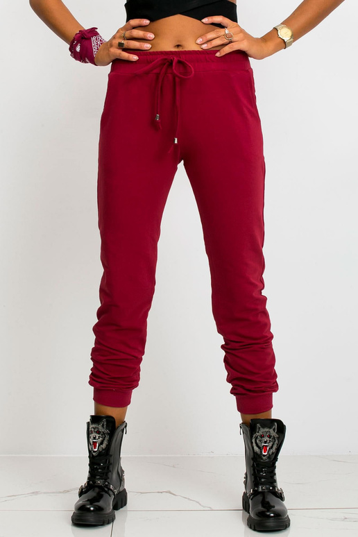 Tmavě červené kalhoty Faster