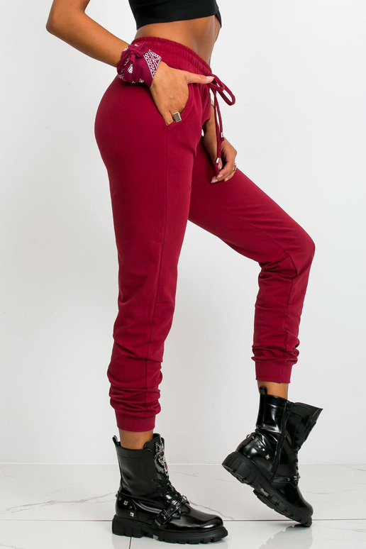 Tmavě červené kalhoty Faster