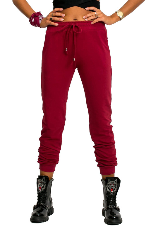 Tmavě červené kalhoty Faster