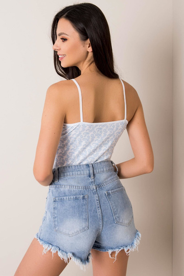 Bílo-modrý top Paisley