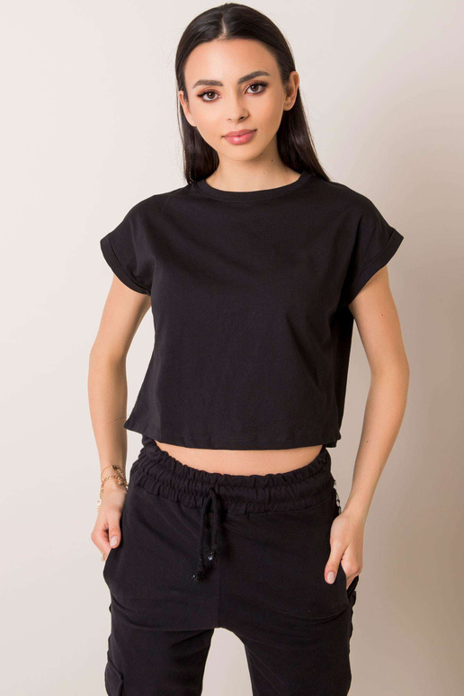 Černé tričko Eva RUE PARIS Černé tričko Eva RUE PARIS